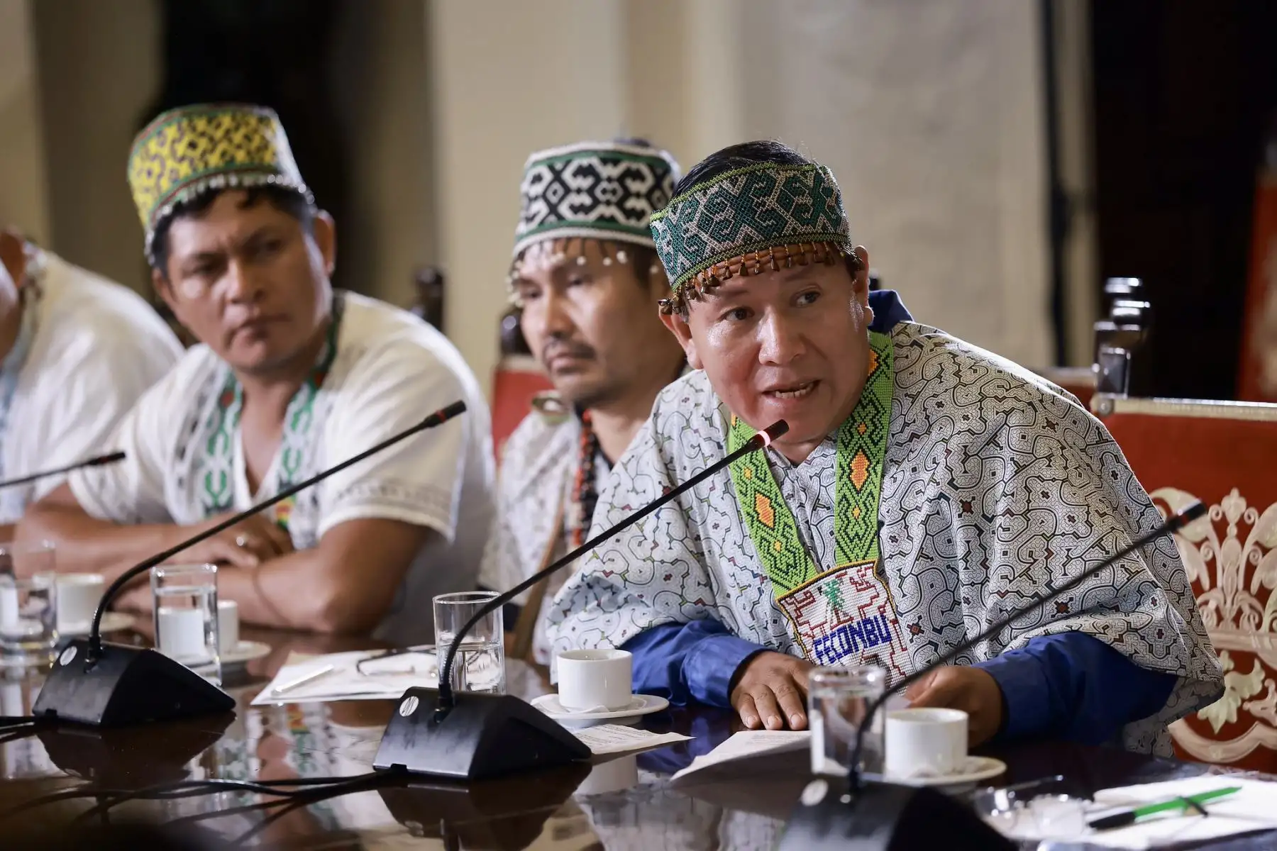 Presidente José Jerí Oré lideró reunión con representantes de comunidades nativas de la Amazonía.
Foto: ANDINA/Prensa Presidencia