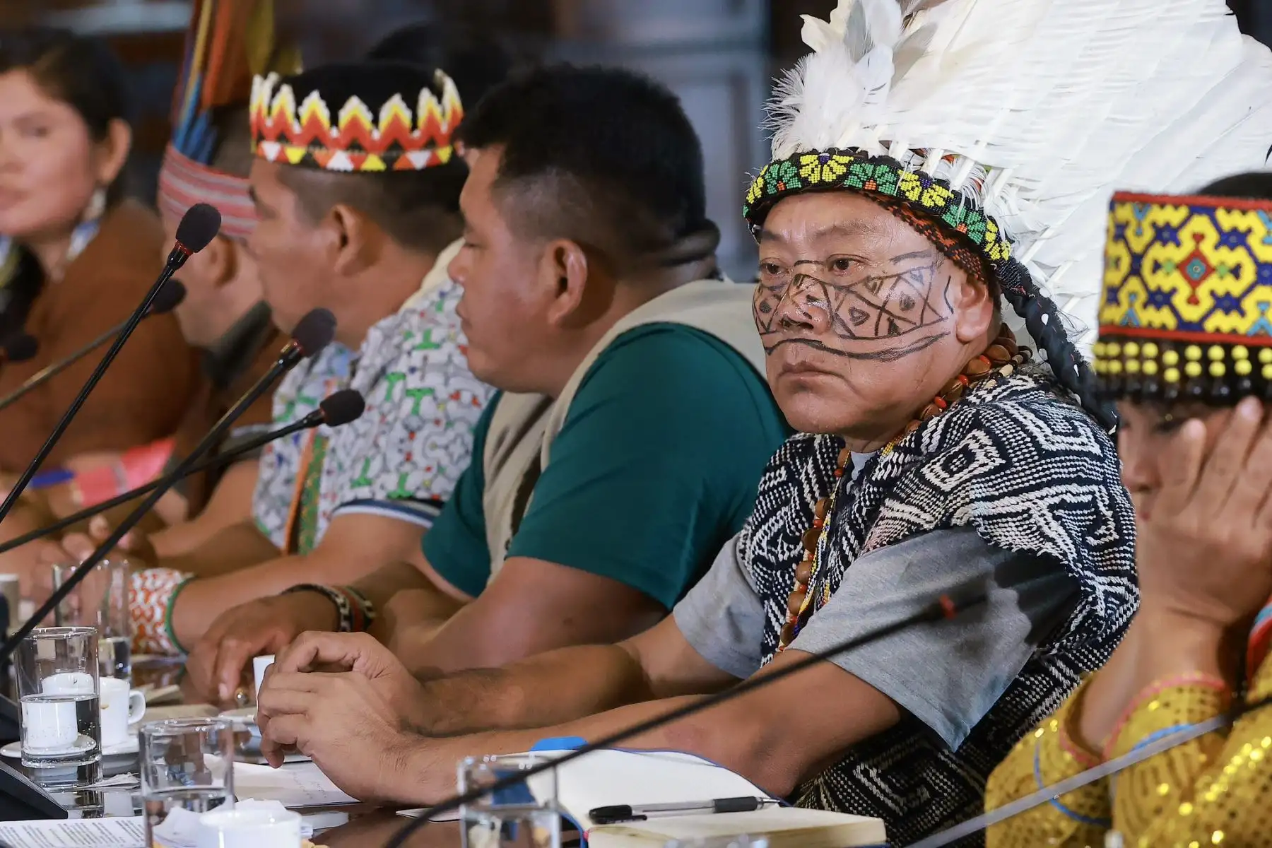 Presidente José Jerí Oré lideró reunión con representantes de comunidades nativas de la Amazonía.
Foto: ANDINA/Prensa Presidencia