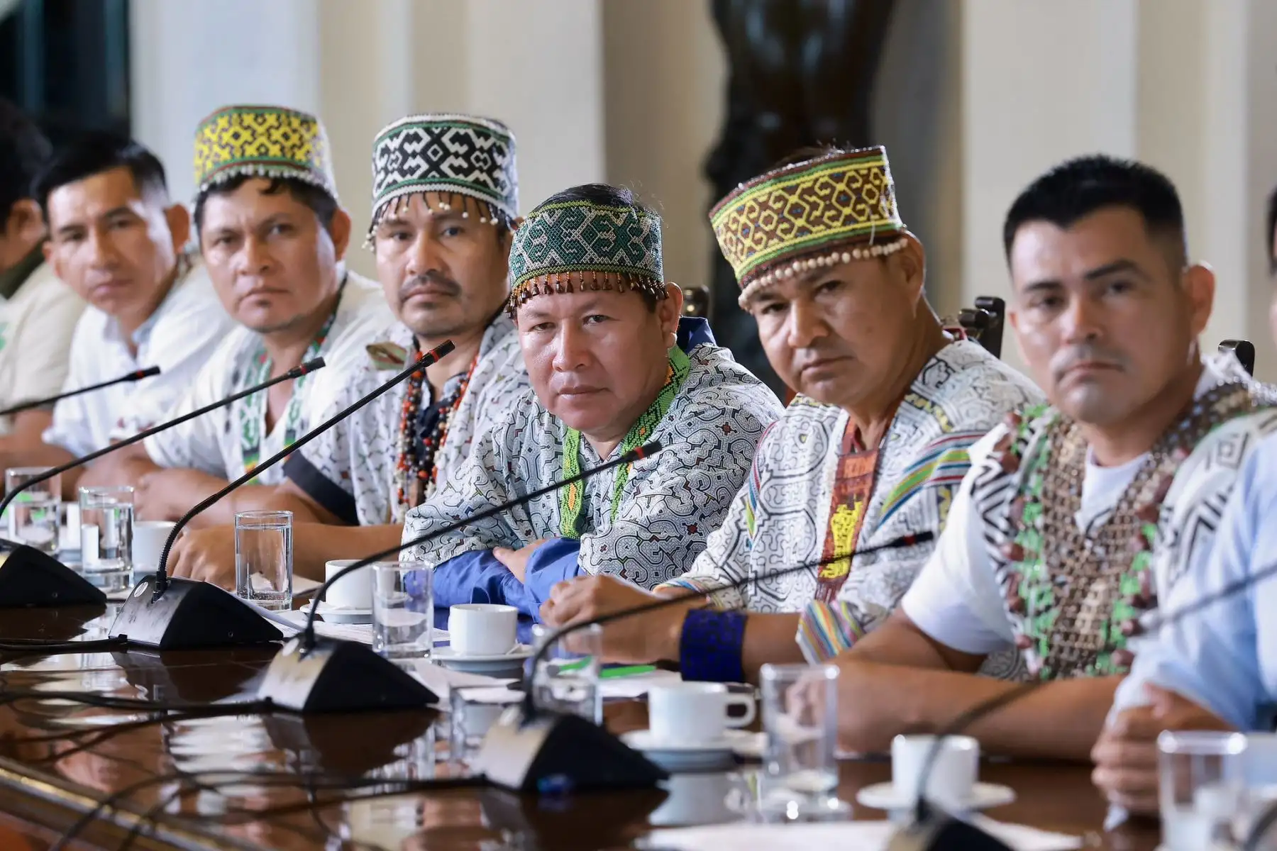 Presidente José Jerí Oré lideró reunión con representantes de comunidades nativas de la Amazonía.
Foto: ANDINA/Prensa Presidencia