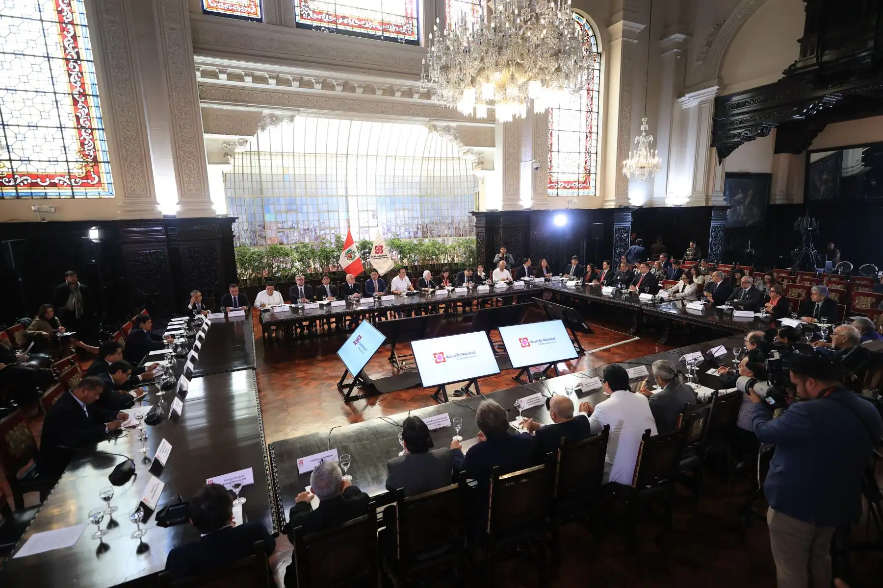 El presidente de la república, José Jerí Oré, lidera en Palacio de Gobierno la 134.° sesión del Acuerdo Nacional. Foto: ANDINA/ Jhonel Rodríguez