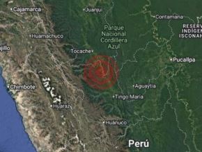 El epicentro del temblor de magnitud 4.8 se localizó cerca de Uchiza, en la provincia de Tocache, región San Martín.