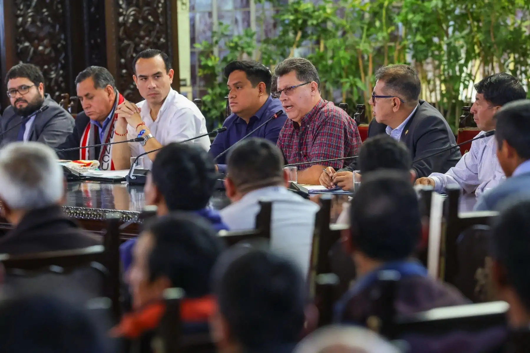 Presidente José Jerí Oré, sostuvo un encuentro con representantes de la Asociación Nacional de Distritalizaciones por Interés Nacional (ANDIN) para atender sus principales demandas. Foto: ANDINA/Prensa Presidencia
