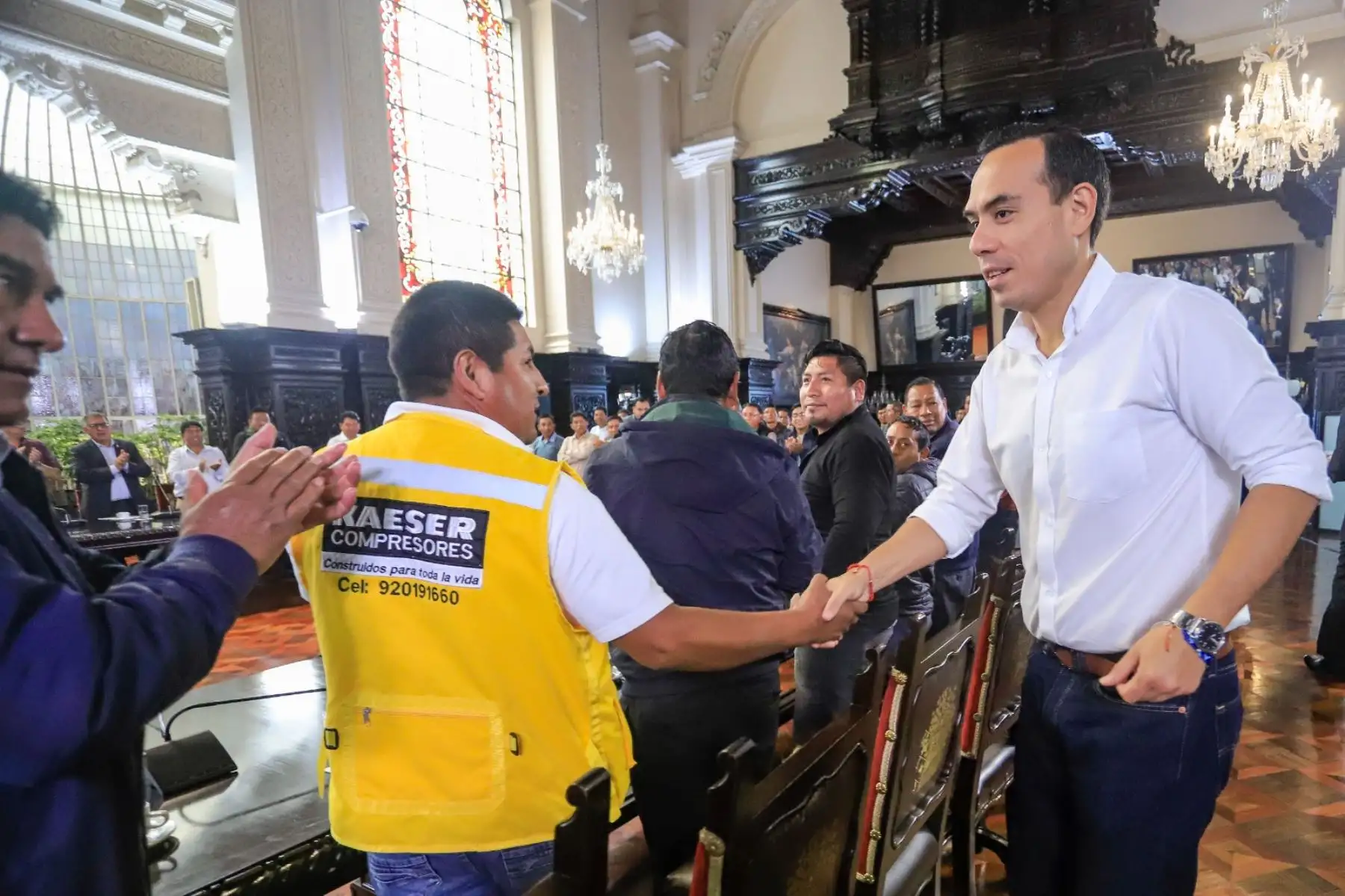 Presidente José Jerí Oré, sostuvo un encuentro con representantes de la Asociación Nacional de Distritalizaciones por Interés Nacional (ANDIN) para atender sus principales demandas. Foto: ANDINA/Prensa Presidencia