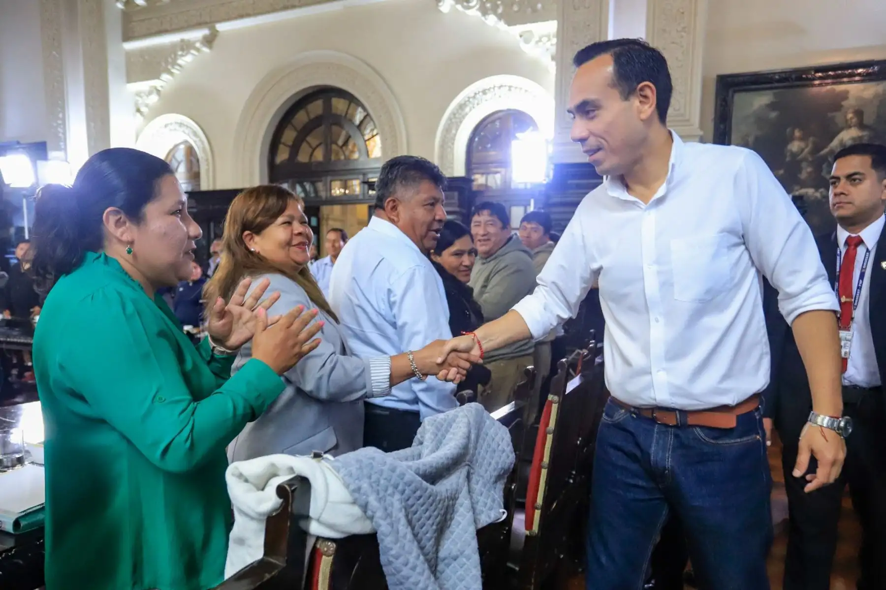 Presidente José Jerí Oré, sostuvo un encuentro con representantes de la Asociación Nacional de Distritalizaciones por Interés Nacional (ANDIN) para atender sus principales demandas. Foto: ANDINA/Prensa Presidencia