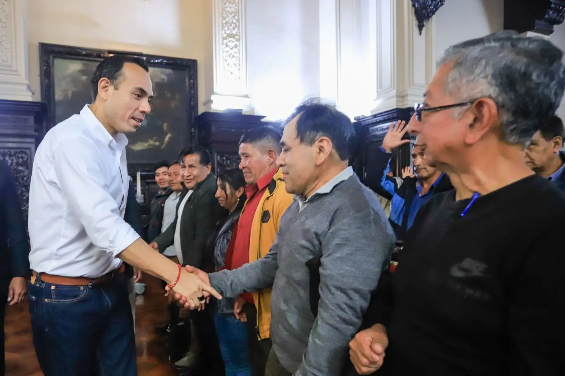 Presidente José Jerí Oré, sostuvo un encuentro con representantes de la Asociación Nacional de Distritalizaciones por Interés Nacional (ANDIN) para atender sus principales demandas. Foto: ANDINA/Prensa Presidencia