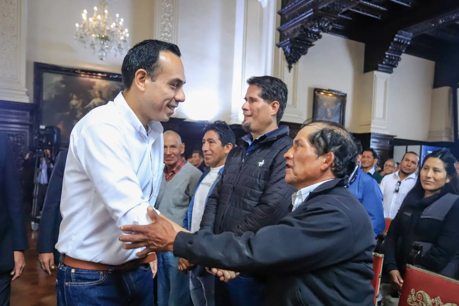 Presidente José Jerí Oré, sostuvo un encuentro con representantes de la Asociación Nacional de Distritalizaciones por Interés Nacional (ANDIN) para atender sus principales demandas. Foto: ANDINA/Prensa Presidencia