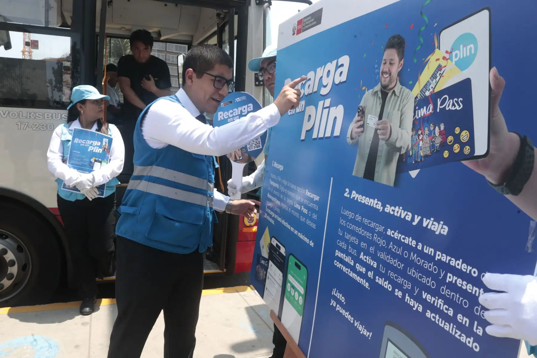 La Autoridad de Transporte Urbano para Lima y Callao (ATU) comunica el lanzamiento de las recargas virtuales con Plin en los corredores complementarios Rojo, Azul y Morado. 
Foto: ANDINA/Vidal Tarqui