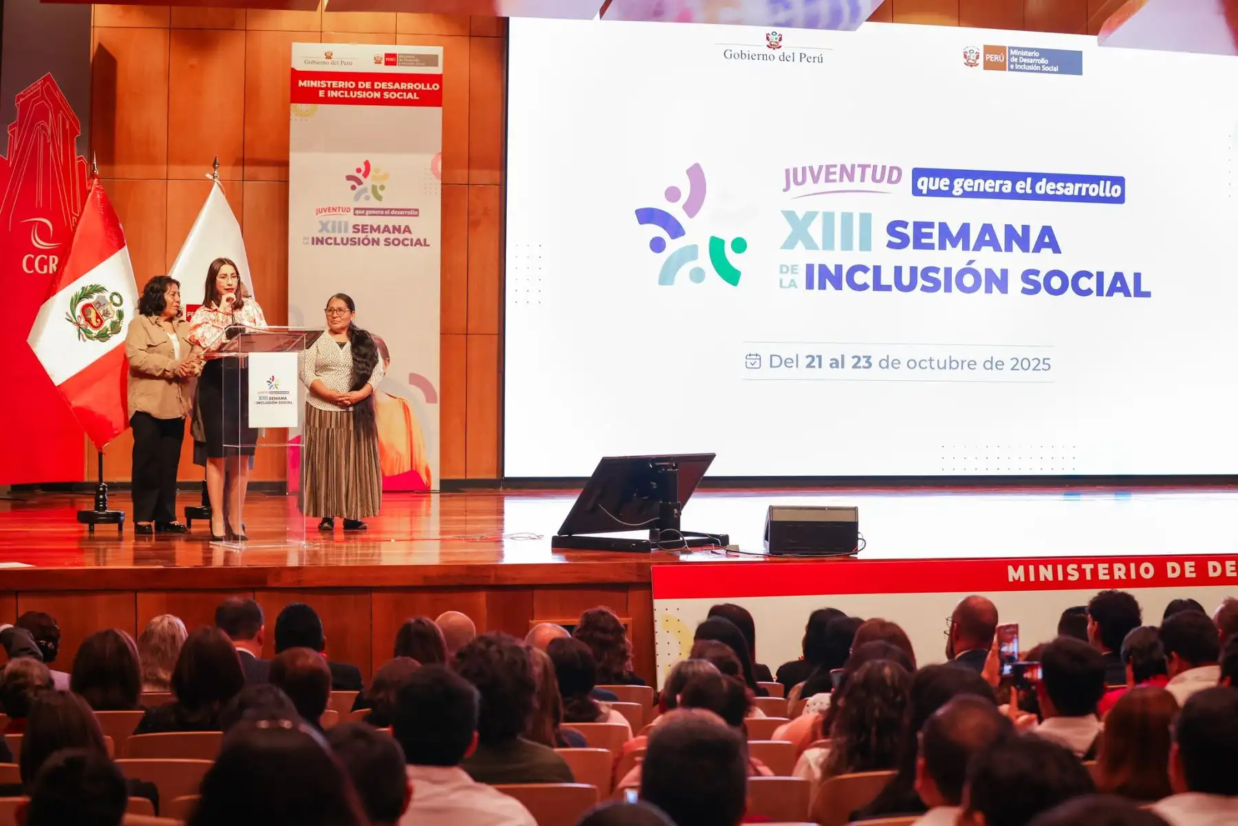 Ministerio de Desarrollo e Inclusión Social,  Lesly Shica Seguil inauguró la XIII Semana de la Inclusión Social.
Foto: Midis