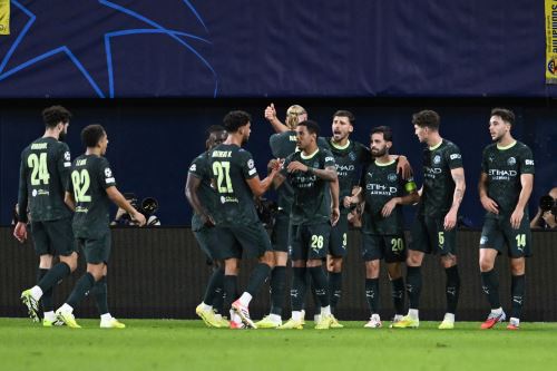Manchester City gana 2 a 0  ante Villarreal CF durante el partido de la UEFA Champions League
