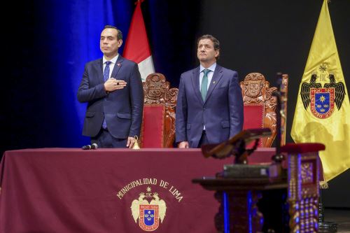 Presidente José Jerí participa en la ceremonia de juramentación de Renzo Reggiardo como alcalde metropolitano de Lima