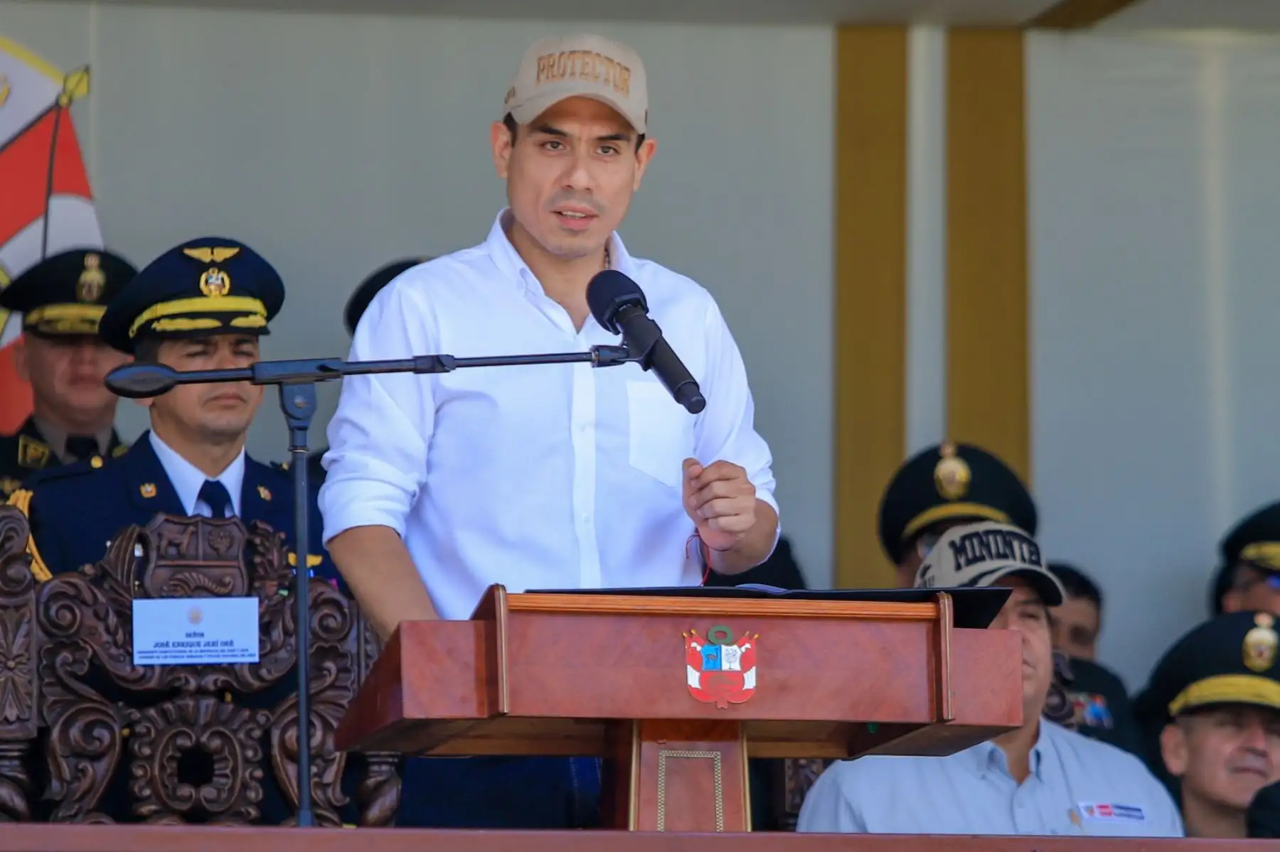 El presidente de la república, José Jerí Oré, participa en la ceremonia por el 103.° aniversario de la Dirección de Seguridad del Estado. Foto: ANDINA/Prensa Presidencia