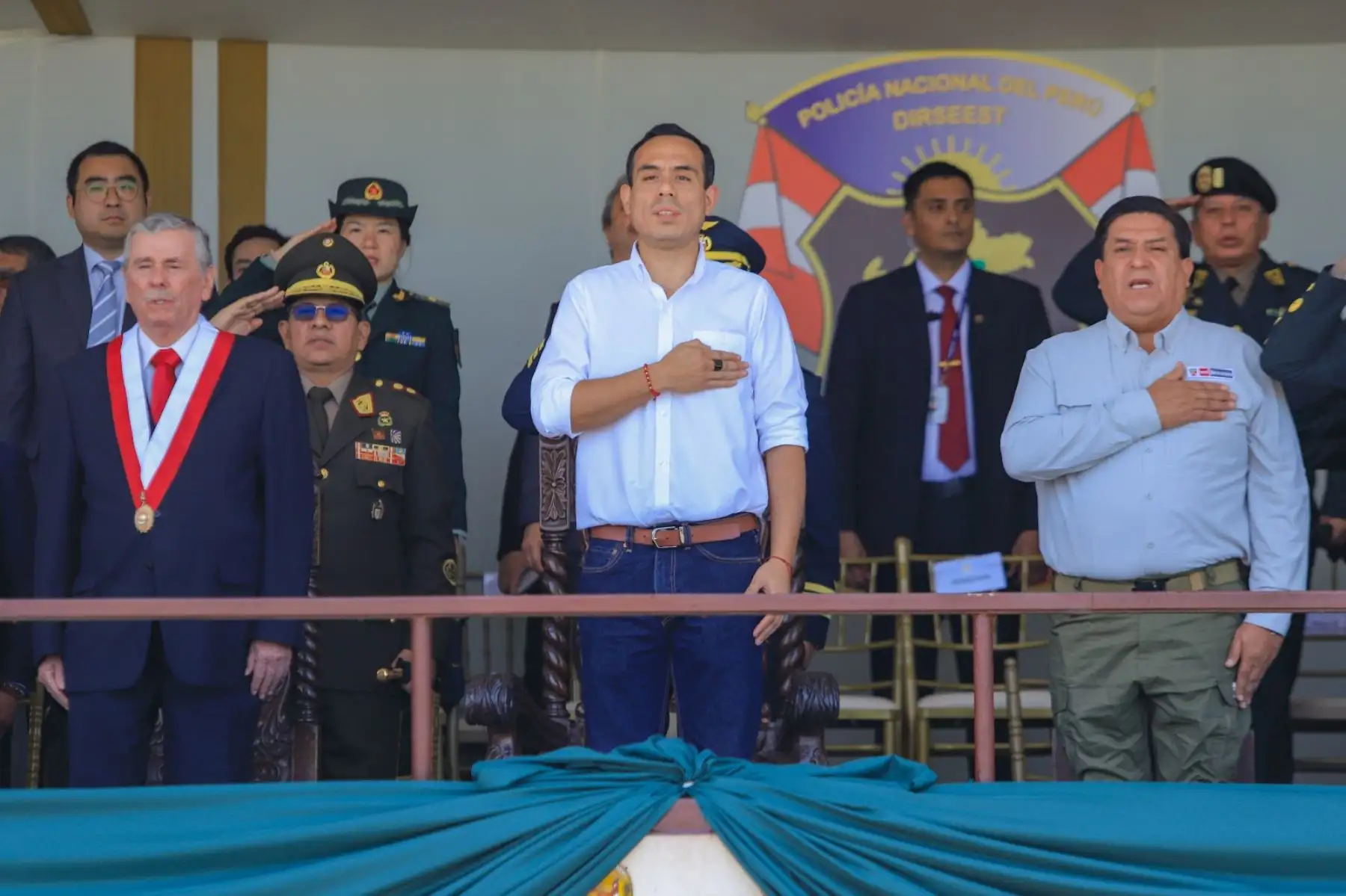El presidente de la república, José Jerí Oré, participa en la ceremonia por el 103.° aniversario de la Dirección de Seguridad del Estado. Foto: ANDINA/Prensa Presidencia