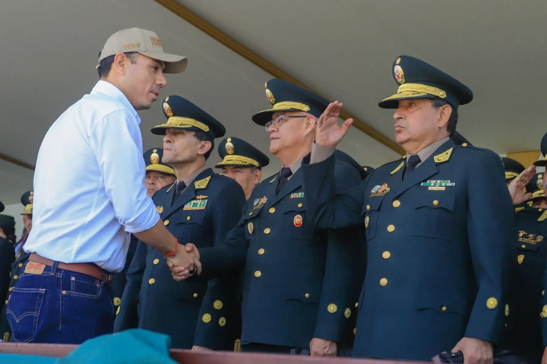 El presidente de la república, José Jerí Oré, participa en la ceremonia por el 103.° aniversario de la Dirección de Seguridad del Estado. Foto: ANDINA/Prensa Presidencia
