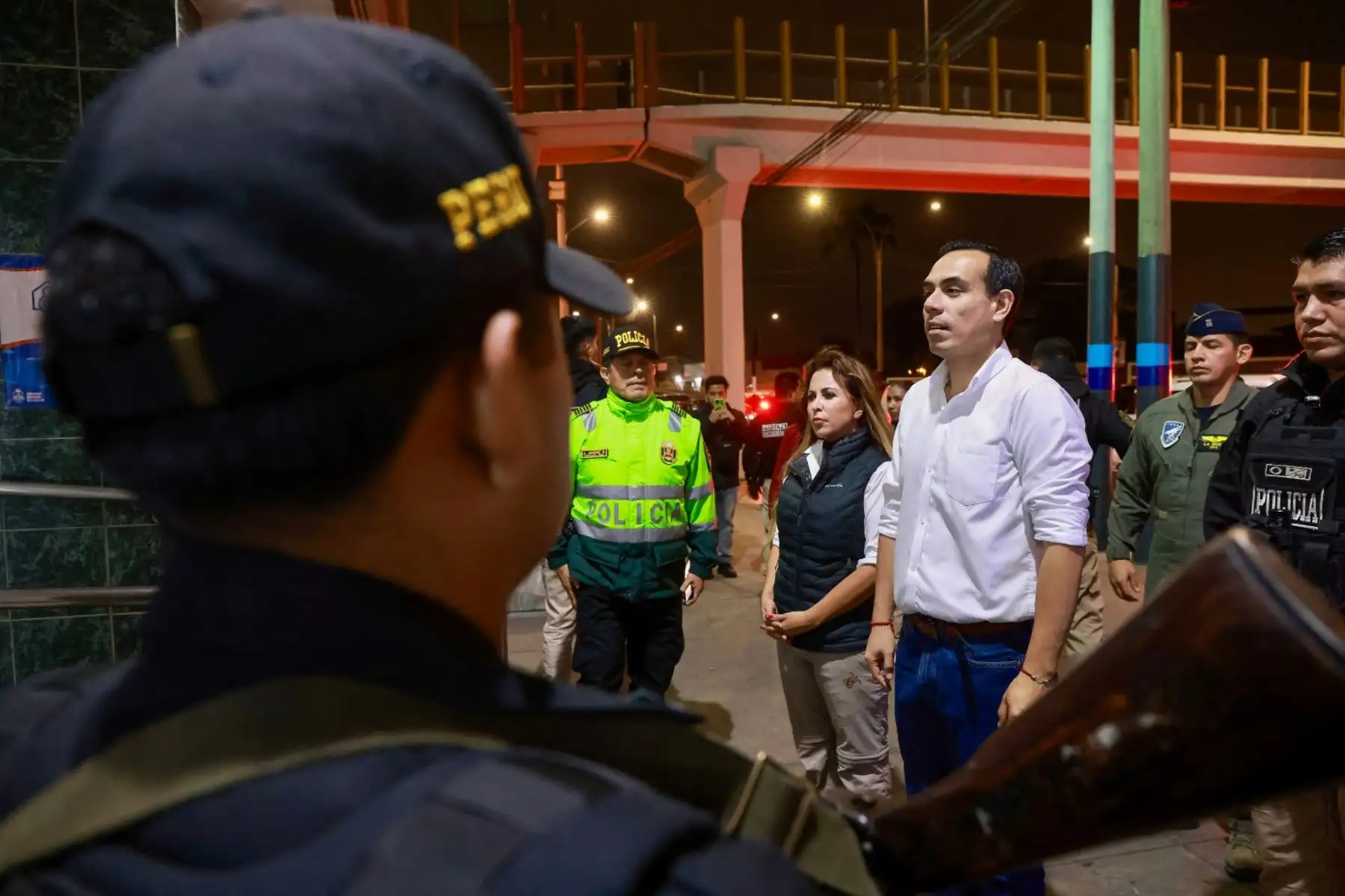 El presidente de la república, José Jerí Oré, lideró un operativo nocturno en el Callao en el marco del estado de emergencia decretado en Lima y el primer puerto para combatir la inseguridad ciudadana. Foto: ANDINA/ Prensa Presidencia