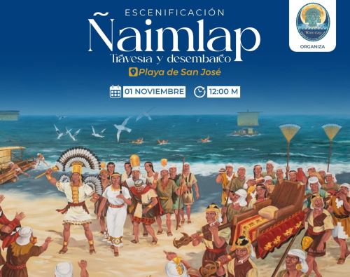 Lambayeque revivirá su mito fundacional con la escenificación del desembarco de Ñaimlap en la playa Santa Rosa. ANDINA/Difusión