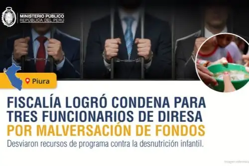 Los condenados deberán pagar de forma solidaria una reparación civil de 55,970 soles por malversar fondos en agravio del Estado. Foto: MP