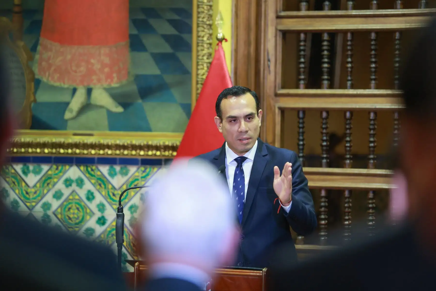 En el Palacio de Torre Tagle, el presidente José Jerí Oré y el canciller Hugo de Zela recibieron el saludo protocolar del Cuerpo Diplomático acreditado en el país. Foto: ANDINA/Prensa Presidencia En el Palacio de Torre Tagle, el presidente José Jerí Oré y el canciller Hugo de Zela recibieron el saludo protocolar del Cuerpo Diplomático acreditado en el país. Foto: ANDINA/Prensa Presidencia