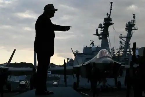 Silueta del presidente de Estados Unidos, Donald Trump. Foto: AFP