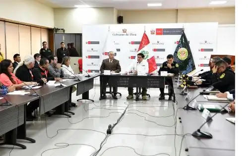 Autoridades del Mininter se reunieron con mototaxistas amenazados por la delincuencia. (Foto: Mininter / Difusión)