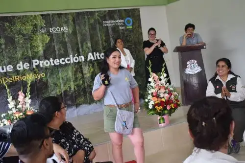 Las emprendedoras reafirman su compromiso con una economía verde, inclusiva y sostenible, y se posicionan como agentes de cambio, creadoras de valor, guardianas y defensoras del patrimonio natural del Alto Mayo. Foto: Sernanp