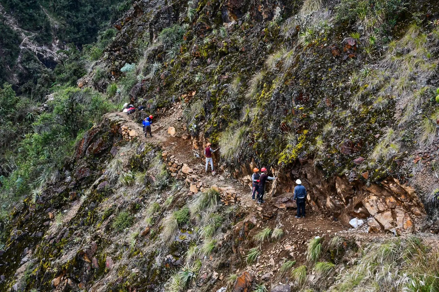 La vía de herradura, de aproximadamente 13 kilómetros, ofrece una experiencia única de trekking entre vegetación, cascadas y vistas panorámicas del cañón del Apurímac. Foto: Difusión La vía de herradura, de aproximadamente 13 kilómetros, ofrece una experiencia única de trekking entre vegetación, cascadas y vistas panorámicas del cañón del Apurímac. Foto: Difusión