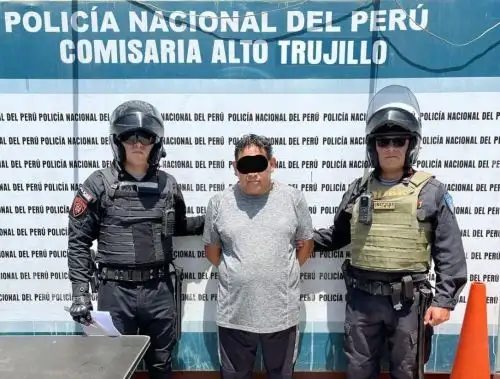 Policía Nacional captura a dos requisitoriados por los presuntos delitos de violación sexual. ANDINA/Difusión