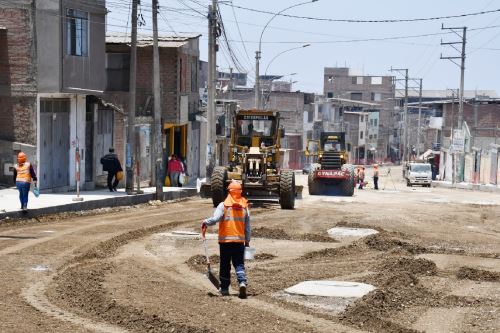 Avenida Camino Real de SJM presenta un considerable avance a ocho meses del inicio de las obras. (Foto: Emape/ Difusión)