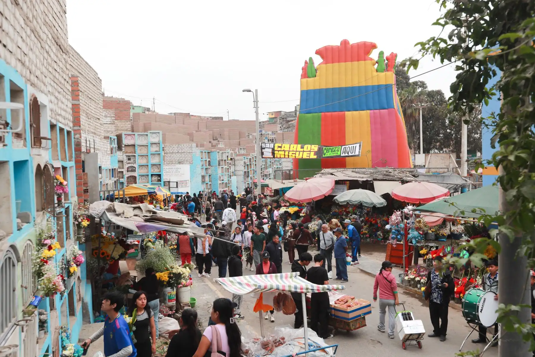 En el cementerio Santa Rosa, ubicado en el cerro La Regla, en el Callao, cientos de personas acudieron este Día de Todos los Santos para visitar a sus difuntos. Con flores, velas y música, las familias recordaron a sus seres queridos en un ambiente de fe y tradición, llenando el camposanto de colores y emociones en una jornada dedicada al recuerdo y la unión.
Foto : ANDINA / Lino Chipana Obregón.