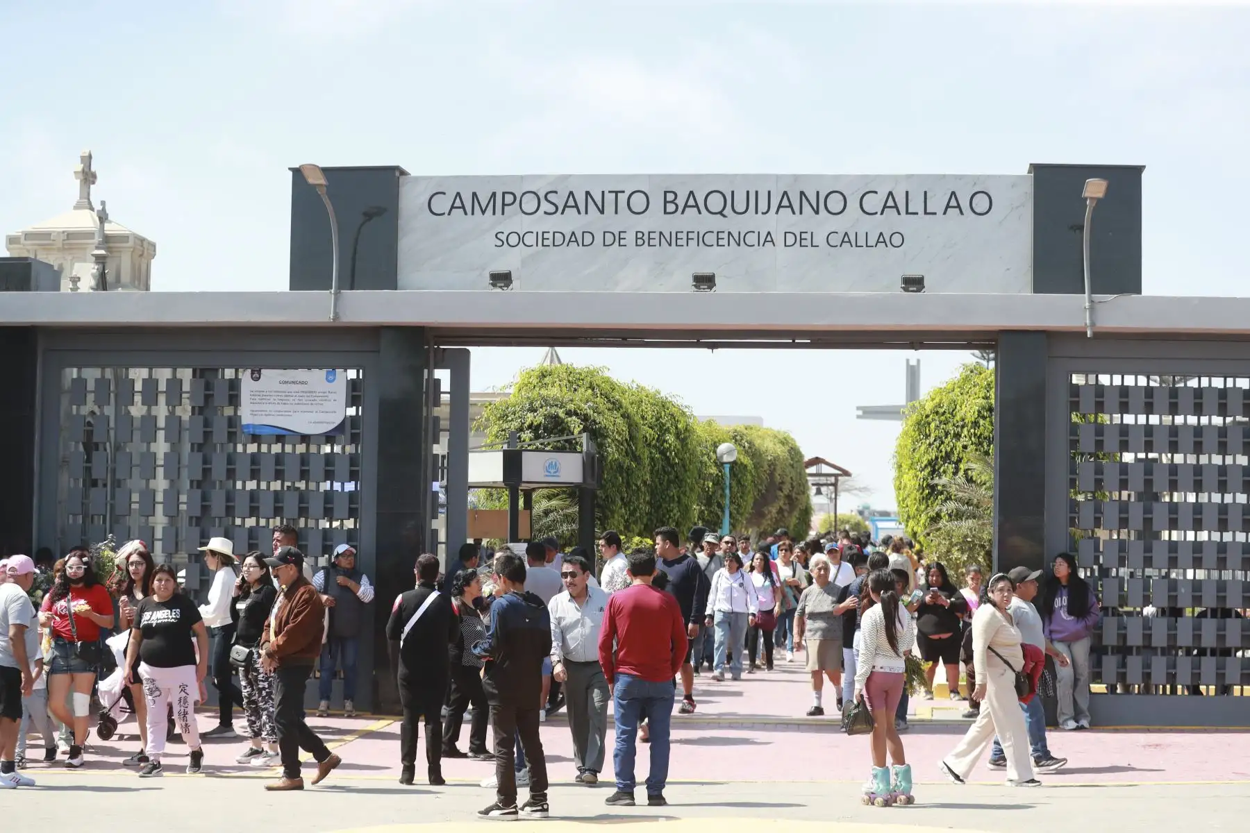 El Campo Santo Baquíjano, en el Callao, se llenó de visitantes que acudieron a recordar a sus seres queridos en el Día de Todos los Santos. Desde las primeras horas del día, familias enteras llegaron con flores y ofrendas para adornar las tumbas, compartiendo momentos de reflexión y encuentro en medio de una jornada marcada por la memoria y la tradición. Foto : ANDINA / Lino Chipana Obregón