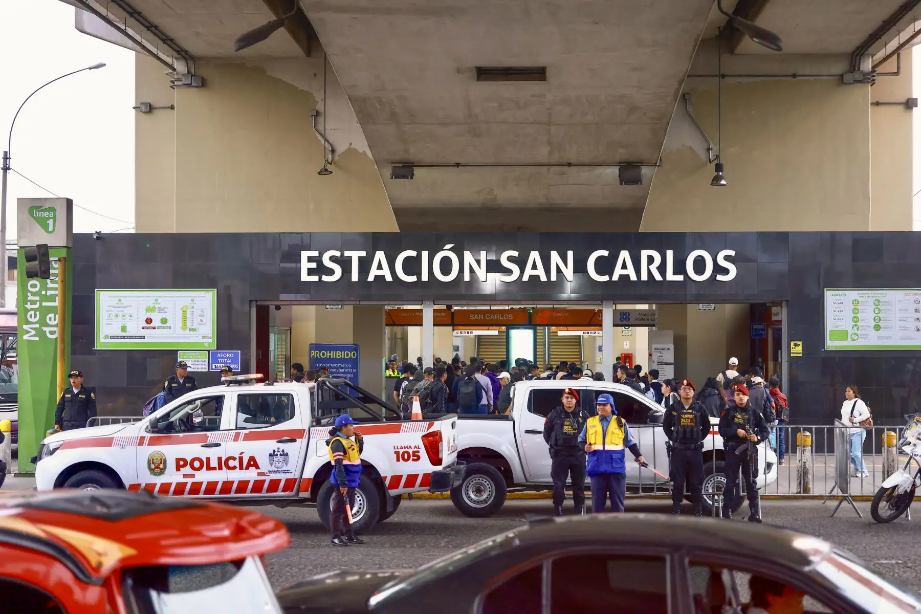 Presidente José Jerí supervisó operativo de seguridad en estaciones del Metro en San Juan de Lurigancho. Foto: ANDINA/Prensa Presidencia