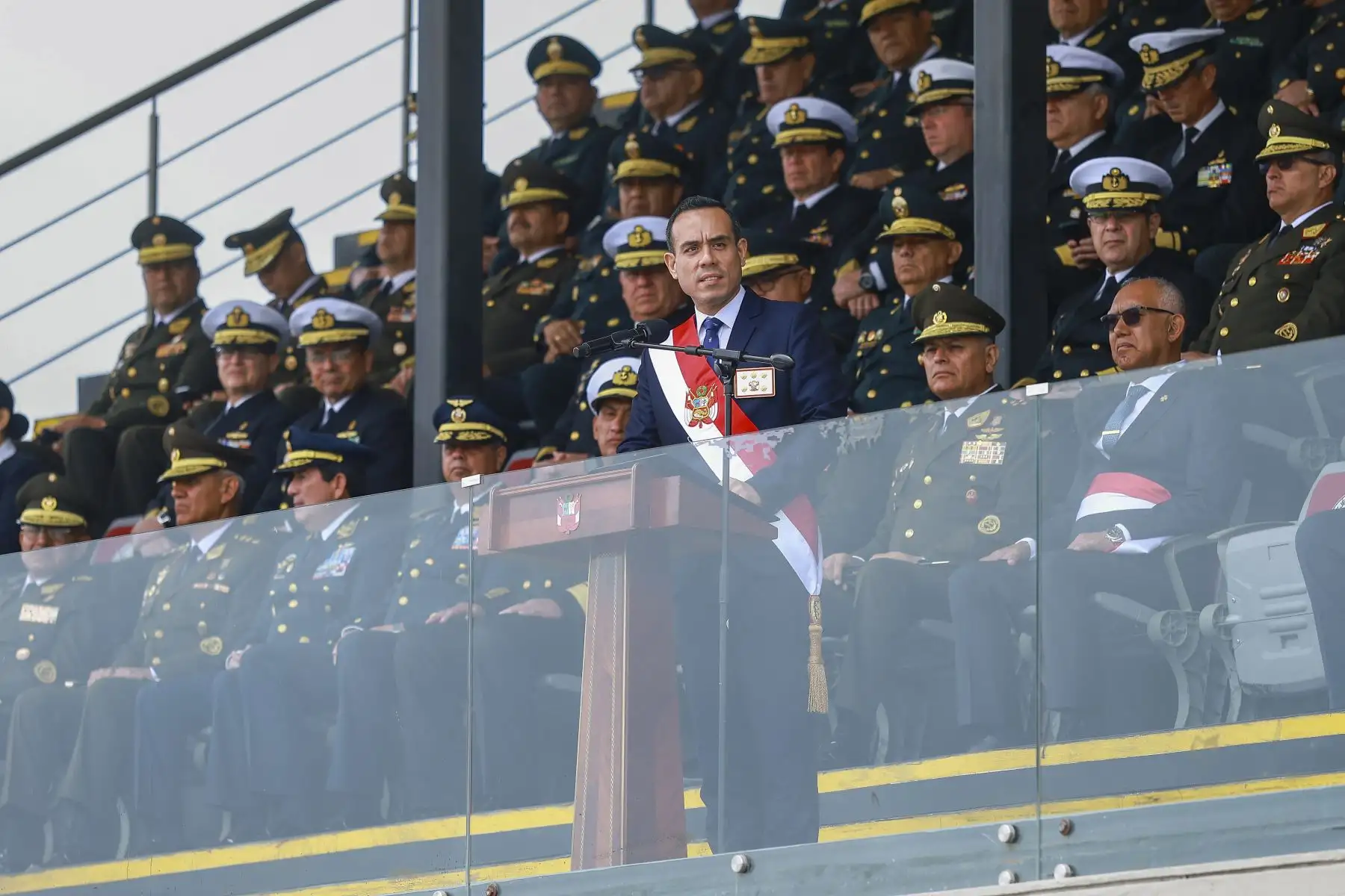 Reconocimiento al presidente José Jerí Oré, como Jefe Supremo de las Fuerzas Armadas y Policía Nacional del Perú. Foto: ANDINA/Prensa Presidencia