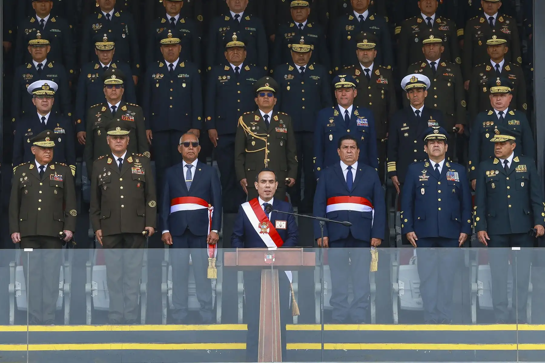 Reconocimiento al presidente José Jerí Oré, como Jefe Supremo de las Fuerzas Armadas y Policía Nacional del Perú. Foto: ANDINA/Prensa Presidencia