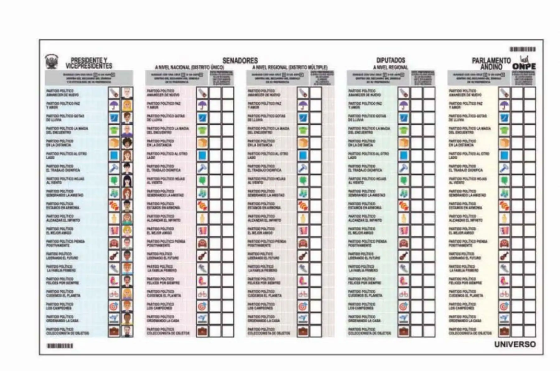Elecciones 2026: aprueban diseño y especificaciones técnicas de las cédulas de sufragio | Noticias | Agencia Peruana de Noticias Andina