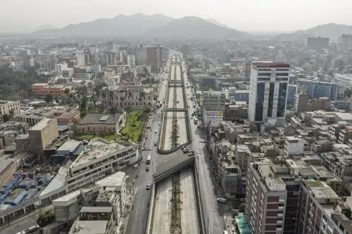 Obras del nuevo corredor vial en la Vía Expresa Grau. Foto: ANDINA/Jhonel Rodríguez Robles