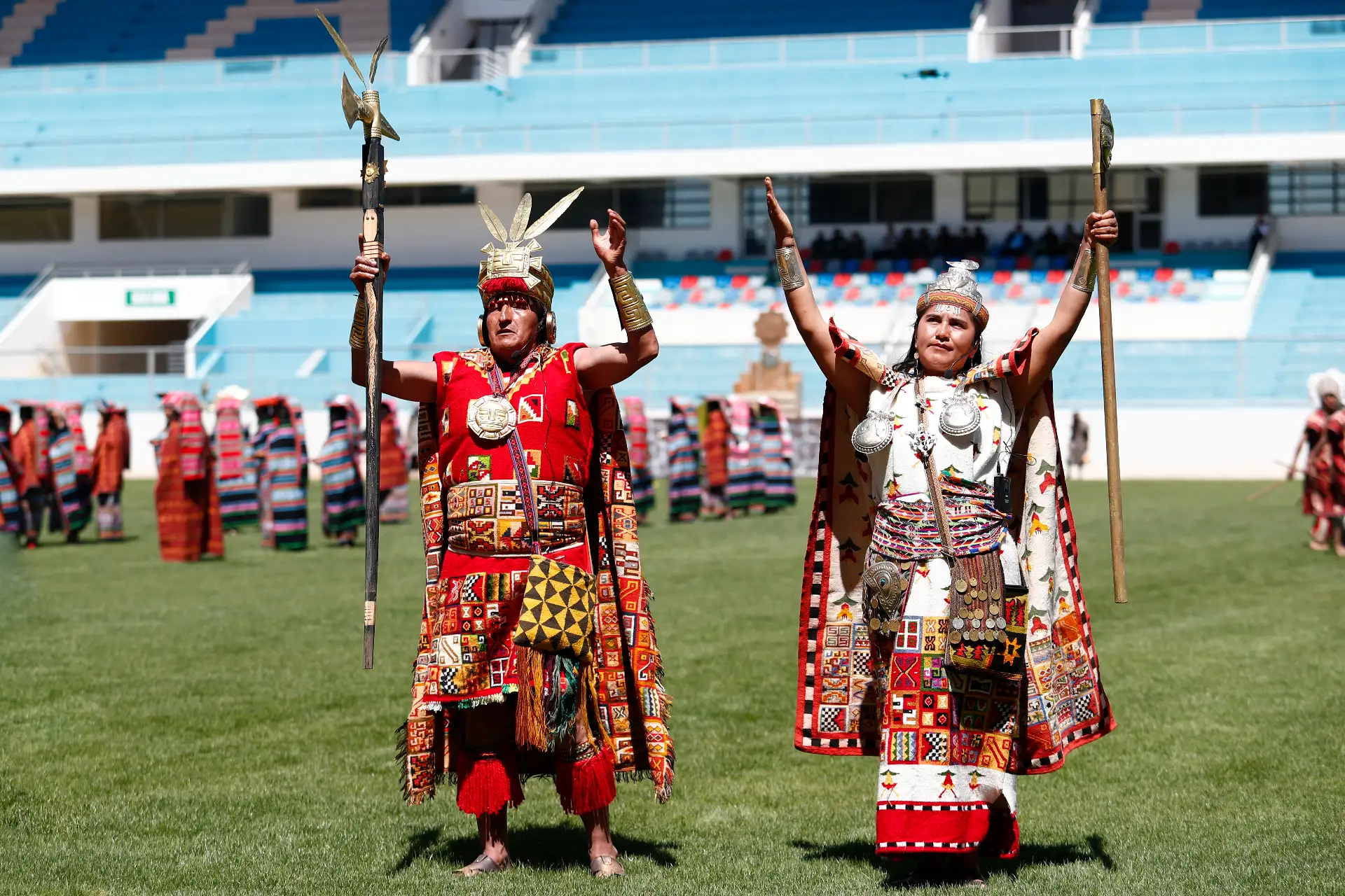 Puno celebró la escenificación de la salida de Manco Cápac y Mama Ocllo del lago Titicaca para fundar el Imperio Inca. ANDINA/Daniel Bracamonte