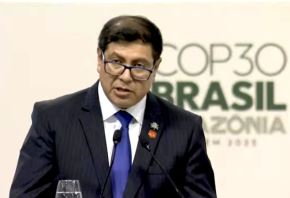 El ministro del Ambiente, Miguel Ángel Espichán participó en Cumbre Climática de la COP30. Captura TV