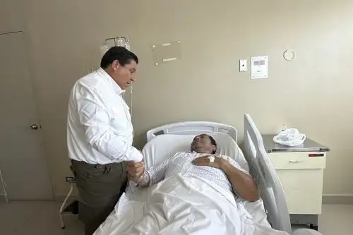 Ministro Tiburcio supervisa atención en el Hospital Nacional PNP Luis N. Sáenz. Foto: Difusión
