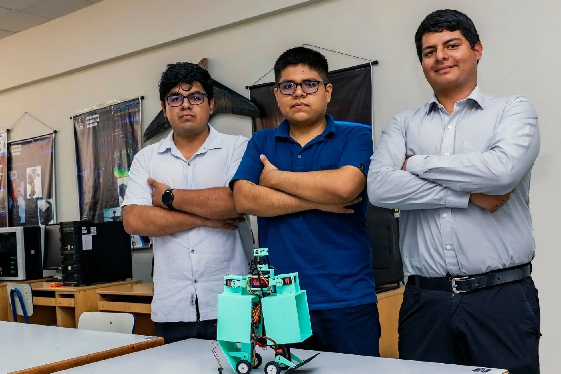El proyecto peruano "Inchworm Electro-Adhesive Robot for Space Intravehicular Inspection" propone una carga útil diseñada para operar dentro de la Estación Espacial China, conocida como "Tiangong".  Foto: UNI
