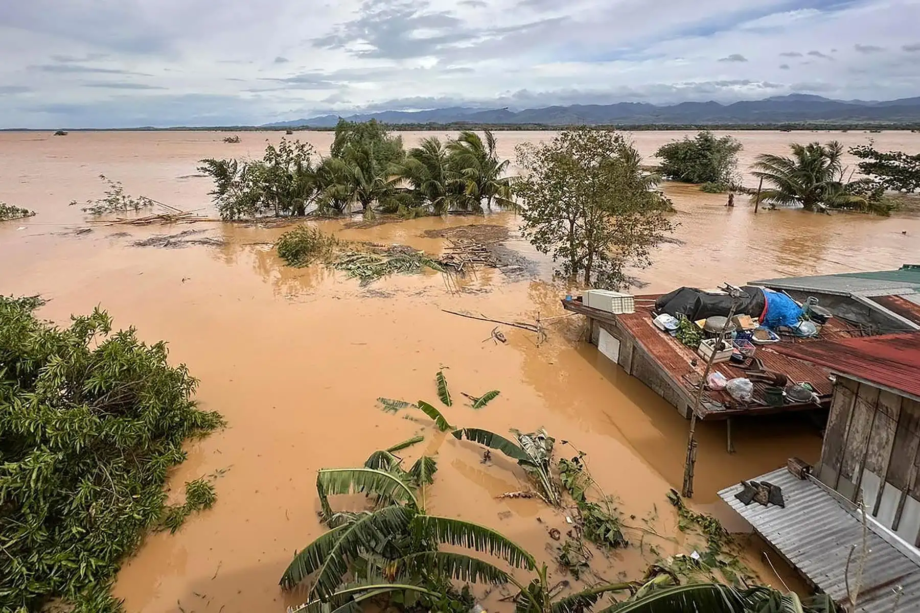 1.000 viviendas sufrieron daños por deslizamientos de terrenos, árboles caídos y por anegamientos, si bien se espera que estos números seán actualizados a lo largo del día. Foto: AFP