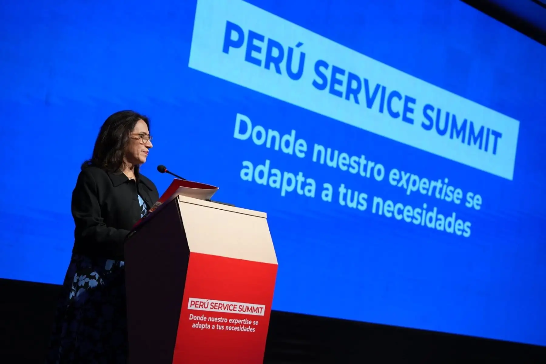 Ministra de Comercio Exterior y Turismo, Teresa Mera, inaugura el Perú Service Summit 2025. Foto: Cortesía.