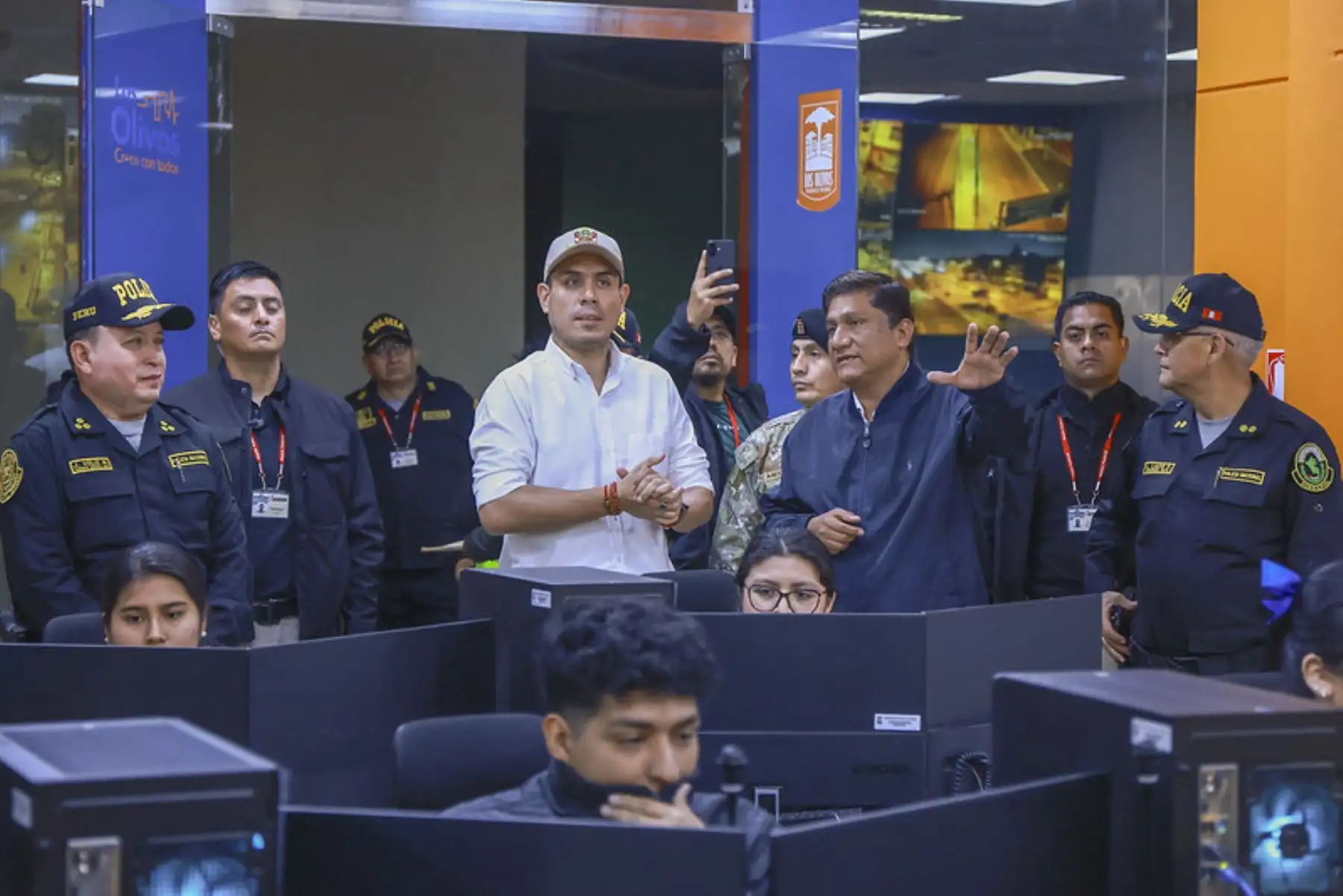 Presidente José Jerí supervisa operativo en Los Olivos y visita a la central de videovigilancia. Foto: ANDINA/ Prensa Presidencia