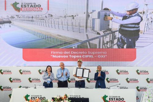 l presidente de la República, José Jerí, y la ministra de Economía y Finanzas, Denisse Miralles, firmaron el Decreto Supremo que eleva los topes máximos de capacidad anual para la ejecución de Obras por Impuestos (OxI).ANDINA/Difusión