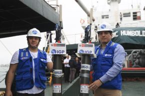 Hoy se presentaron dos sensores de alta tecnología del IGP para fortalecer el monitoreo del océano peruano. Foto; ANDINA/Jhonel Rodríguez Robles
