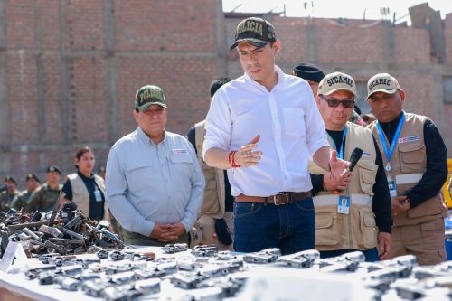 Presidente José Jerí verificó destrucción de más de 8,200 armas