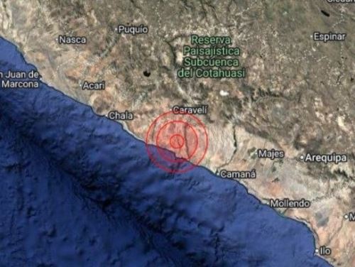 Un temblor de magnitud 4.5 sacudió la madrugada de hoy jueves 13 de noviembre la costa de la región Arequipa sin que se reporten daños personales o materiales.