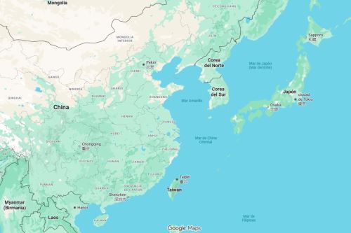 China considera a Taiwán parte de su territorio. Imagen: Google Maps.
