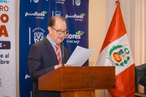 Directivos de la CPL y el alcalde de Miraflores presentaron la 46° edición de la Feria del Libro Ricardo Palma. Foto: Difusión.