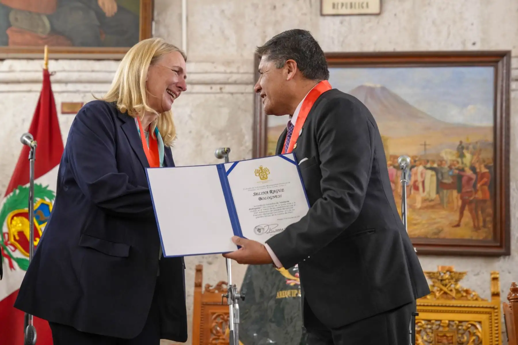 La Municipalidad Provincial de Arequipa rindió homenaje  a Francisco Bolognesi Cervantes, de quien se celebraron 209 años de nacimiento. En el acto también se conmemoró 18 años de la Legión Coronel Francisco Bolognesi. Foto: Cortesía Diego Ramos