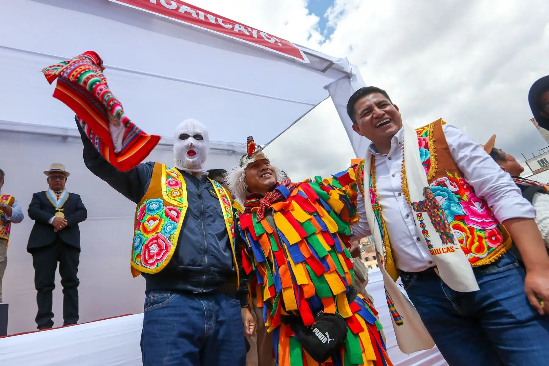 El presidente de la república, José Jerí, participó en la ceremonia de inicio de obras del puente Arequipa, en Huancayo. Foto: ANDINA/Prensa Presidencia
