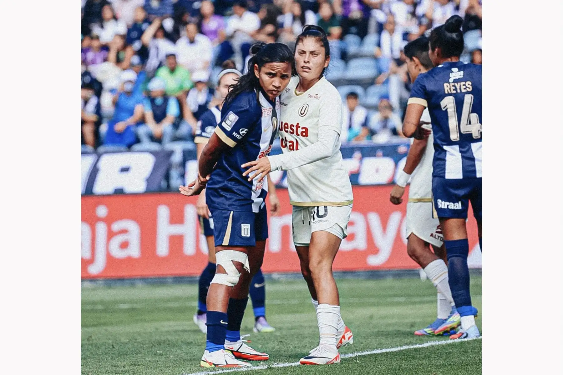 Universitario de Deportes se consagró ganador del Torneo Clausura de la Liga Femenina Apuesta Total tras empatar 1-1 en el tiempo reglamentario y vencer a Alianza Lima en una emocionante tanda de penales en el estadio Alejandro Villanueva. En un partido intenso y disputado, las cremas mantuvieron la calma en la definición y aseguraron el título en territorio íntimo. Foto: FPF